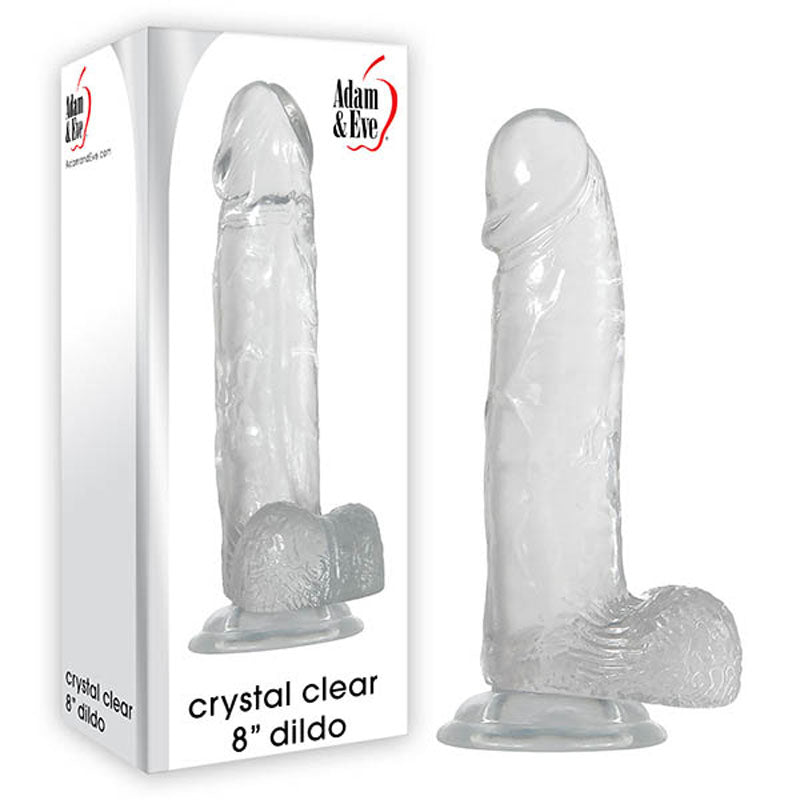 Adam & Eve Crystal Clear 8'' Dildo - Clear 20.3 cm (8'') Dong - B753 2400