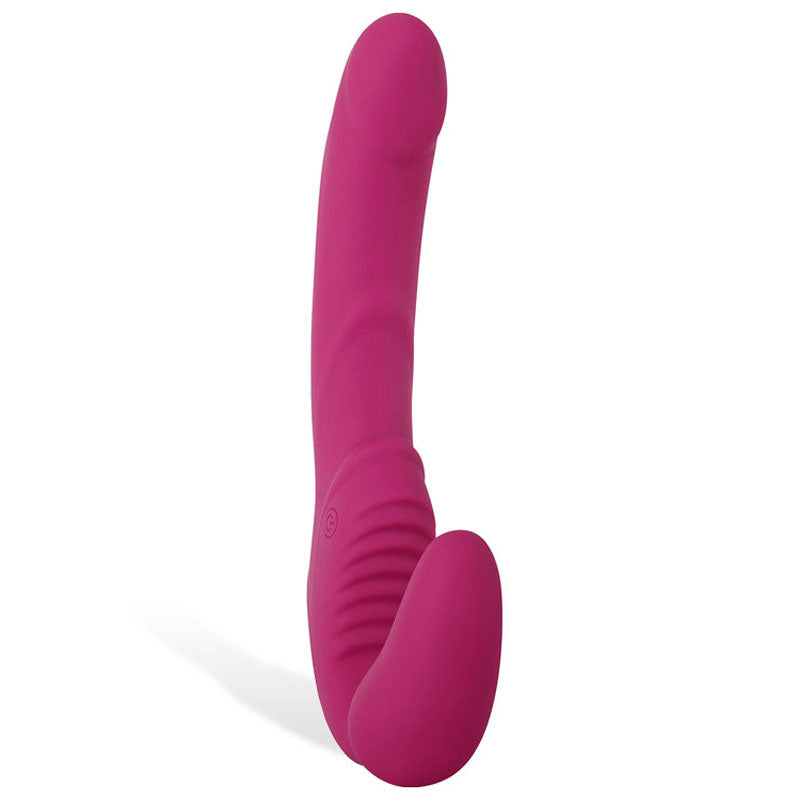 Adam & Eve Eve's Vibrating Strapless Strap-On - Pink 22 cm (8.75'') USB Rechargeable Strapless Strap-On - B842 6200