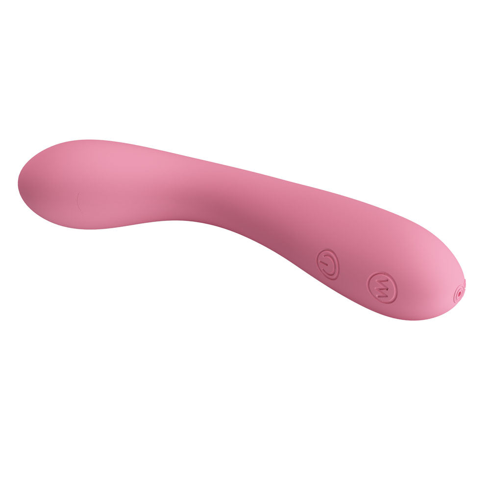 Party Up JOHN Flexible Vibe - Pink - Pink 16 cm USB Rechargeable Vibrator - BI-014281-1-PU