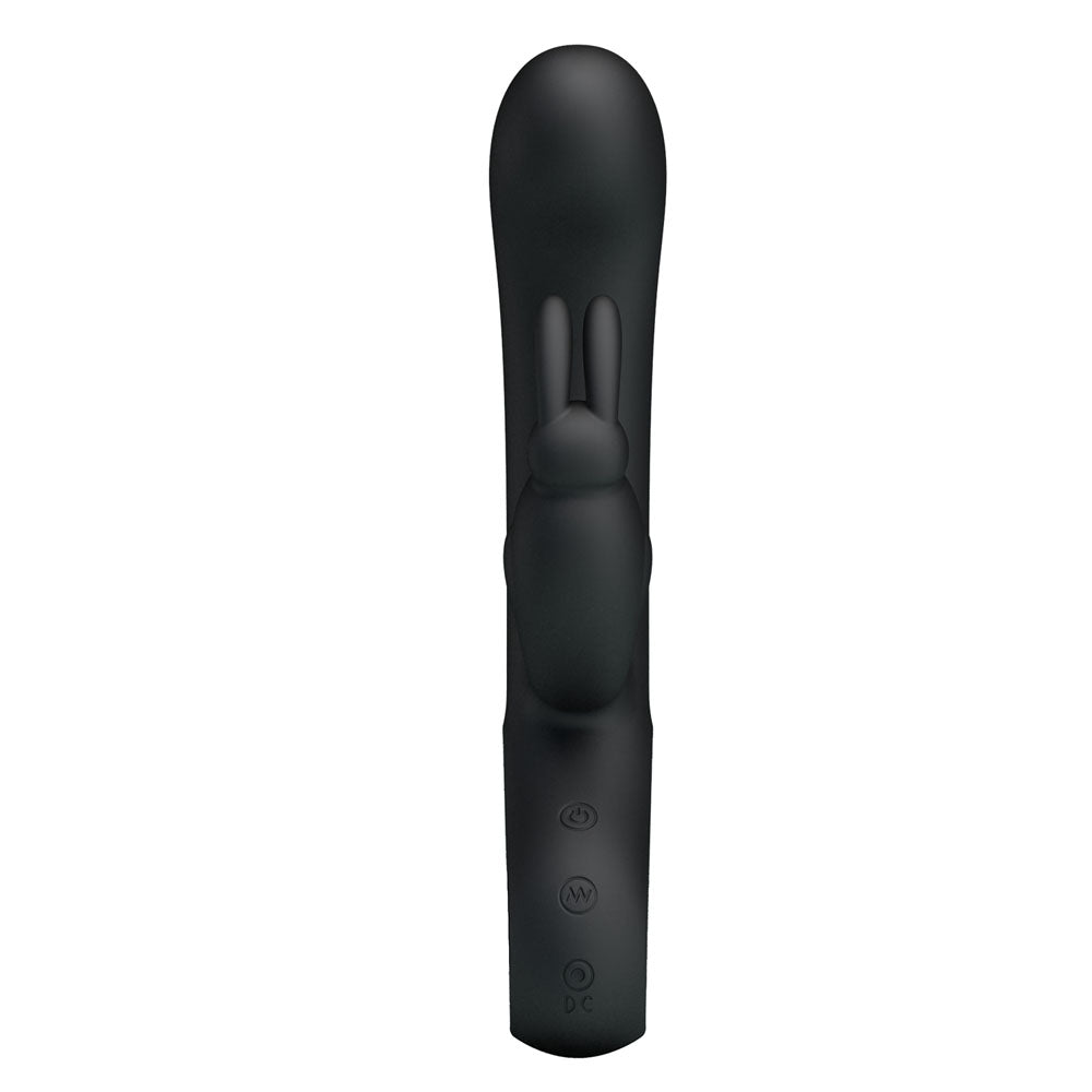 Party Up COLIN Rabbit Vibe - Black - Black 21 cm USB Rechargeable Rabbit Vibrator - BI-014420-1-PU