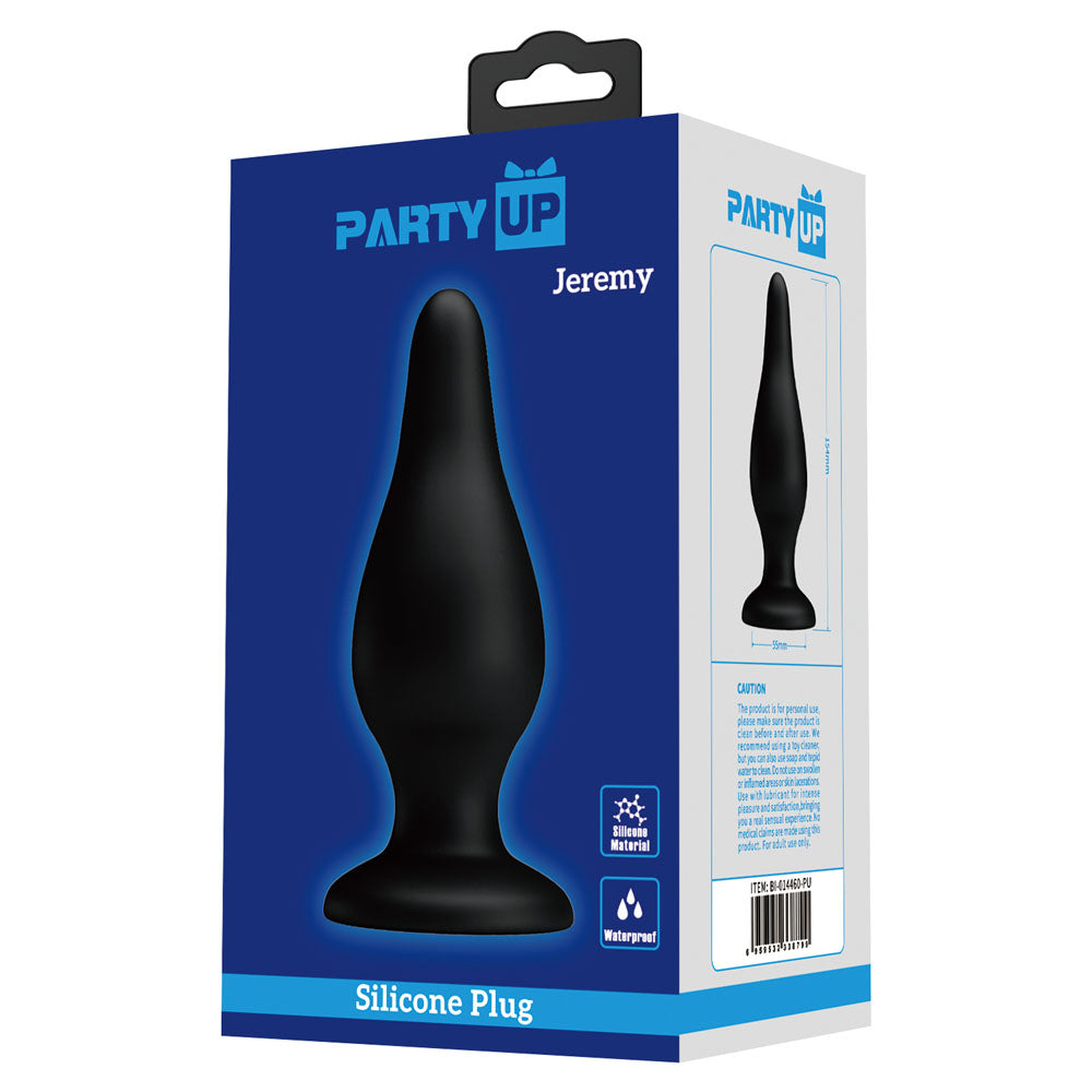 Party Up JEREMY Butt Plug - Black 15.4 cm Butt Plug - BI-014460-PU