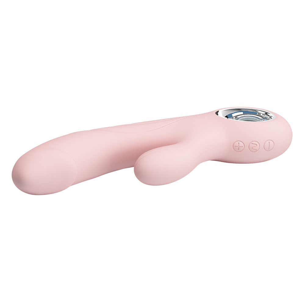 Party Up DAVE Rabbit Vibe - Pink - Pink 19 cm USB Rechargeable Rabbit Vibrator - BI-014513-1-PU