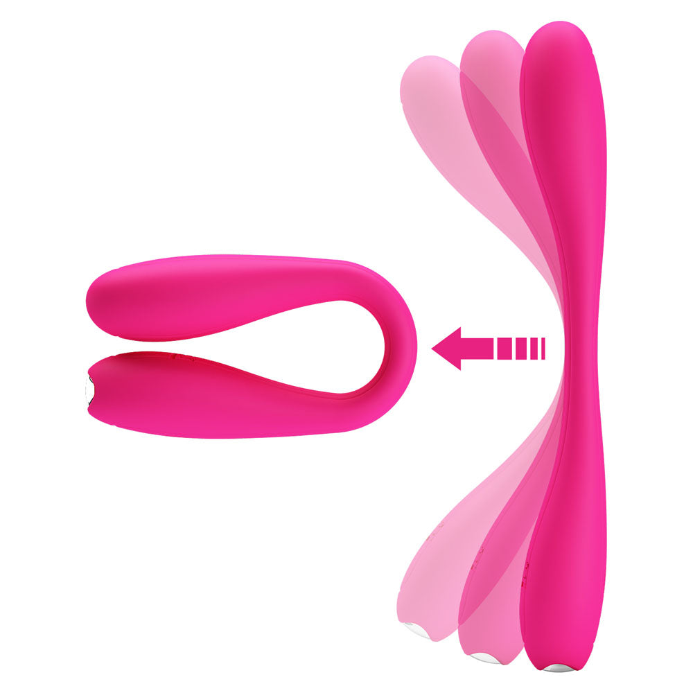 Party Up FRANK Bendable Vibe - Pink - Pink 17.1 cm Bendable Vibrator - BI-014710-1-PU
