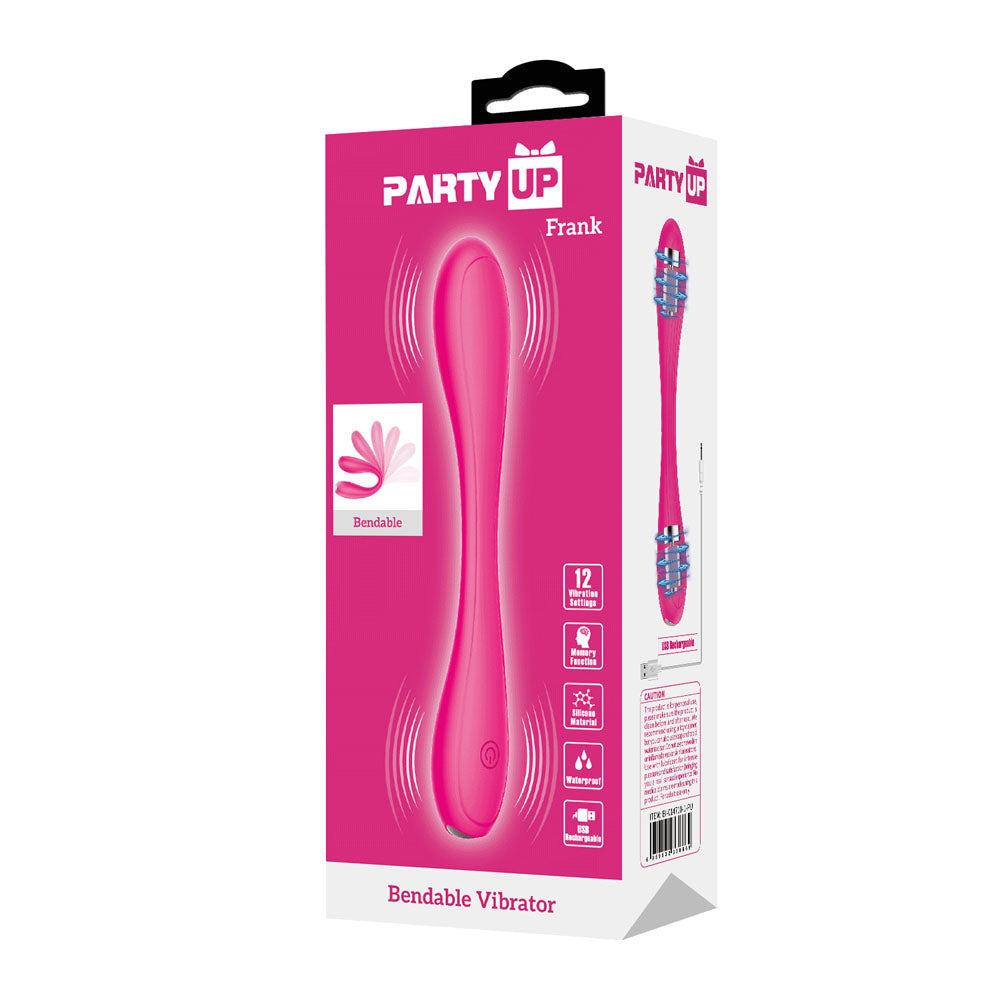 Party Up FRANK Bendable Vibe - Pink - Pink 17.1 cm Bendable Vibrator - BI-014710-1-PU