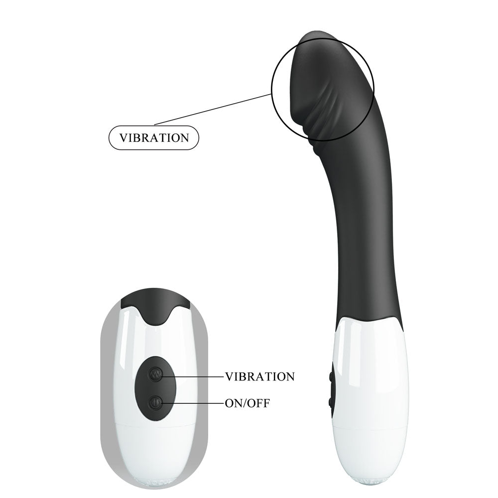 Party Up BILL Classic Vibe - Black - Black 19 cm Vibrator - BI-014812-A3-PU