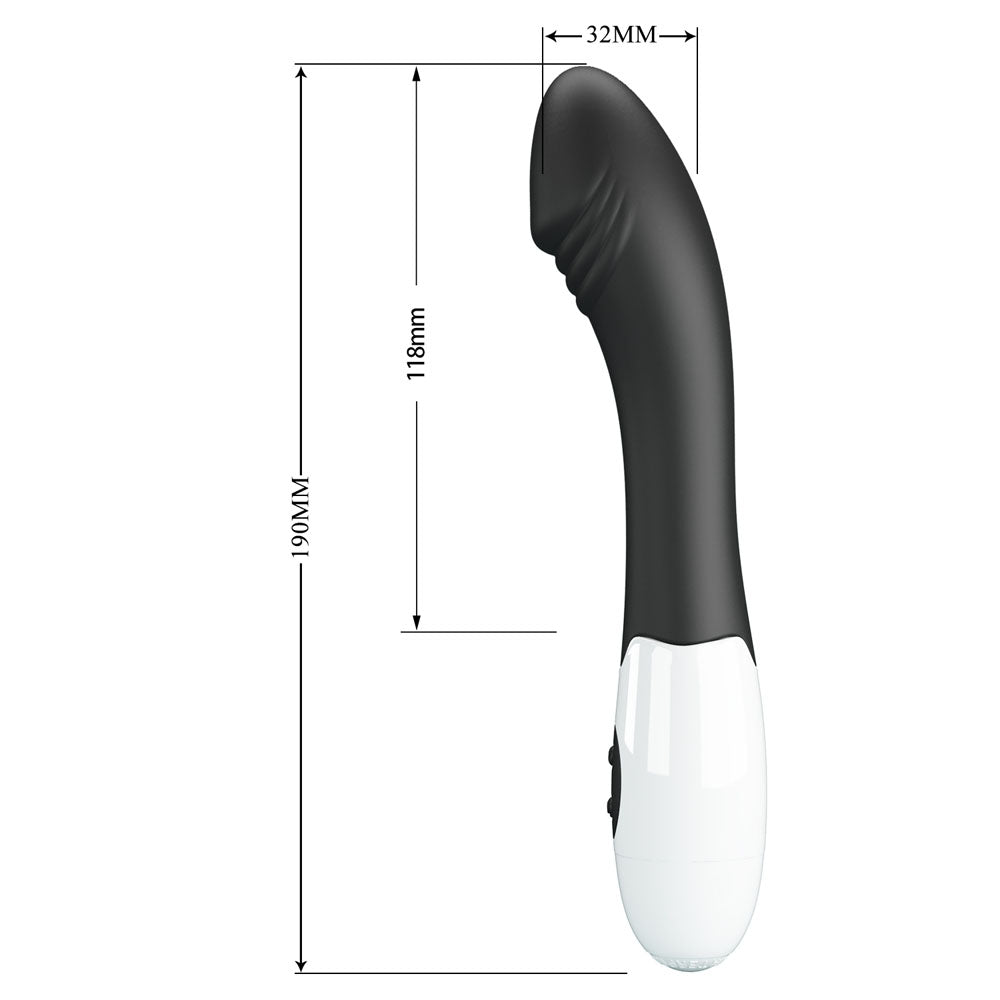 Party Up BILL Classic Vibe - Black - Black 19 cm Vibrator - BI-014812-A3-PU