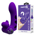 Party Up MIKE Finger Vibe - Purple - Purple Vibrating Finger Vibrator - BI-014836-1-PU