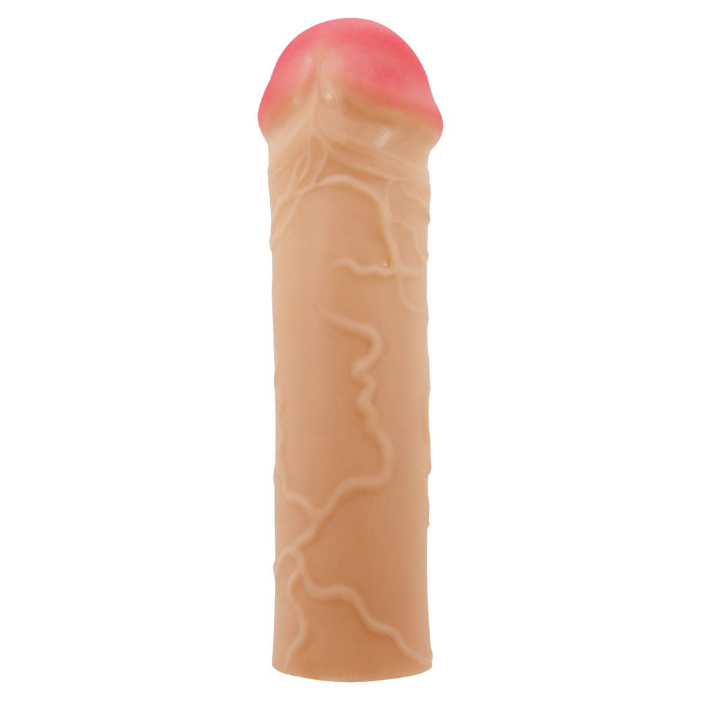 Party Up OSCAR 1 Inch Extender Sleeve - Flesh 1 Inch Penis Extender Sleeve - BI-026252-PU
