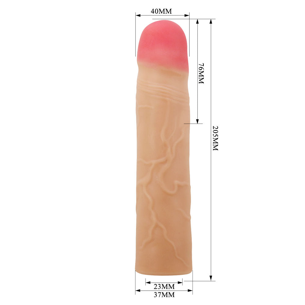 Party Up PHILIP 3 Inch Extender Sleeve - Flesh 3 Inch Penis Extender Sleeve - BI-026257-PU