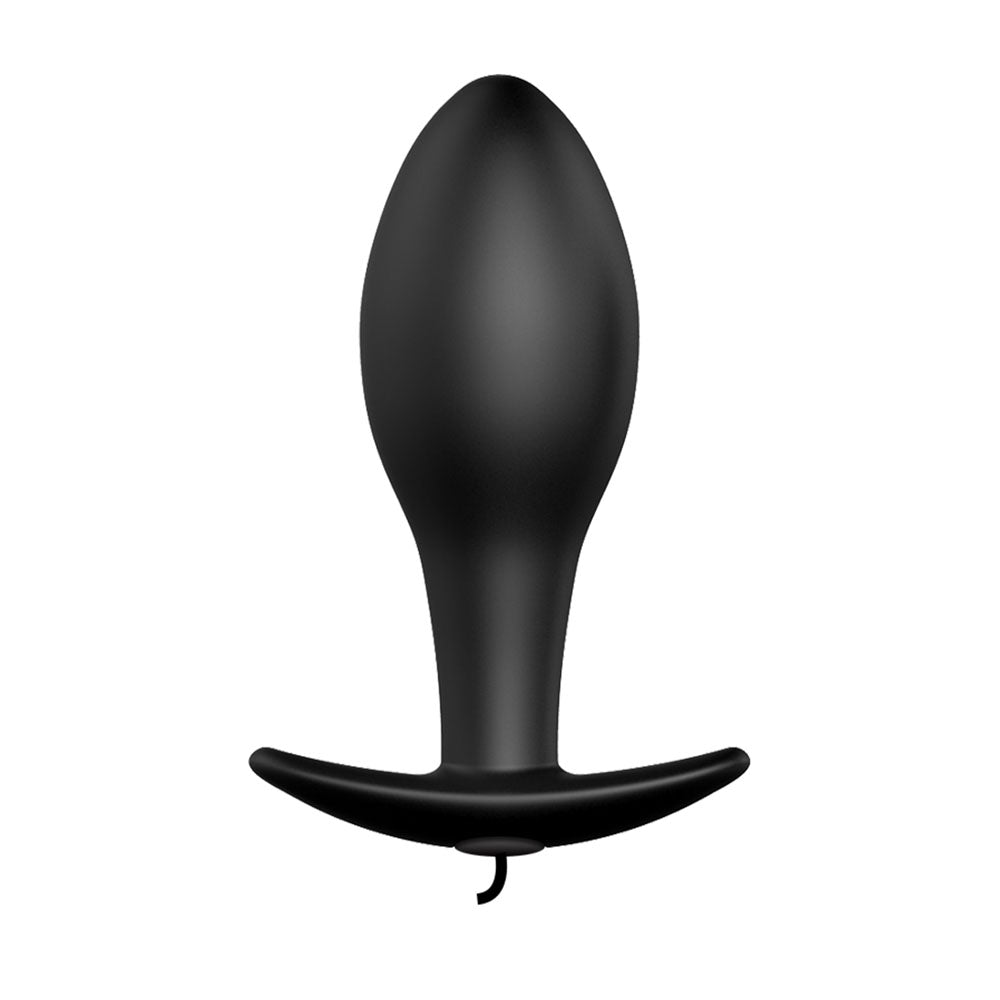 Party Up JASON Vibrating Anal Plug - Black 8.5 cm Vibrating Butt Plug with Remote - BI-040038-PU