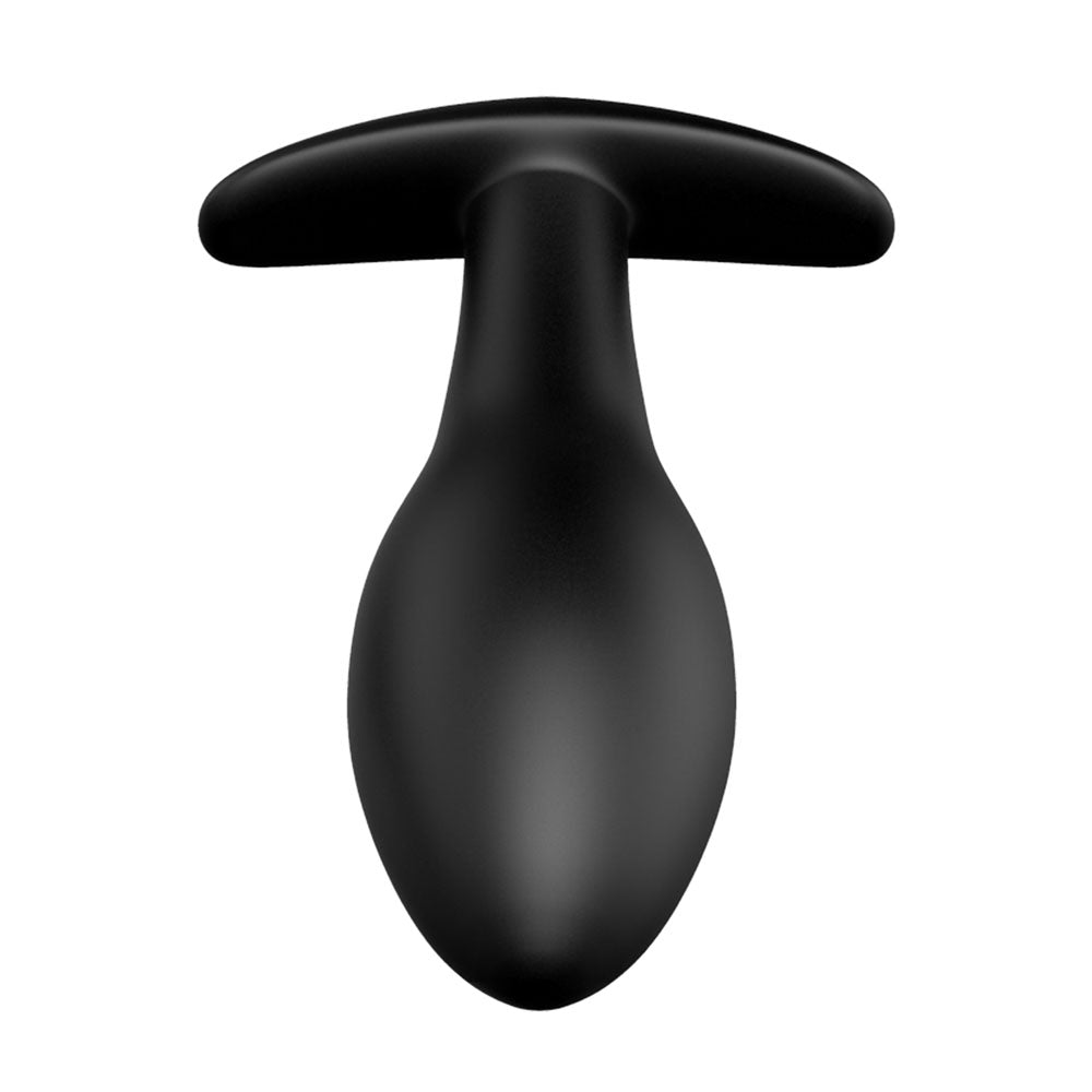 Party Up JASON Vibrating Anal Plug - Black 8.5 cm Vibrating Butt Plug with Remote - BI-040038-PU