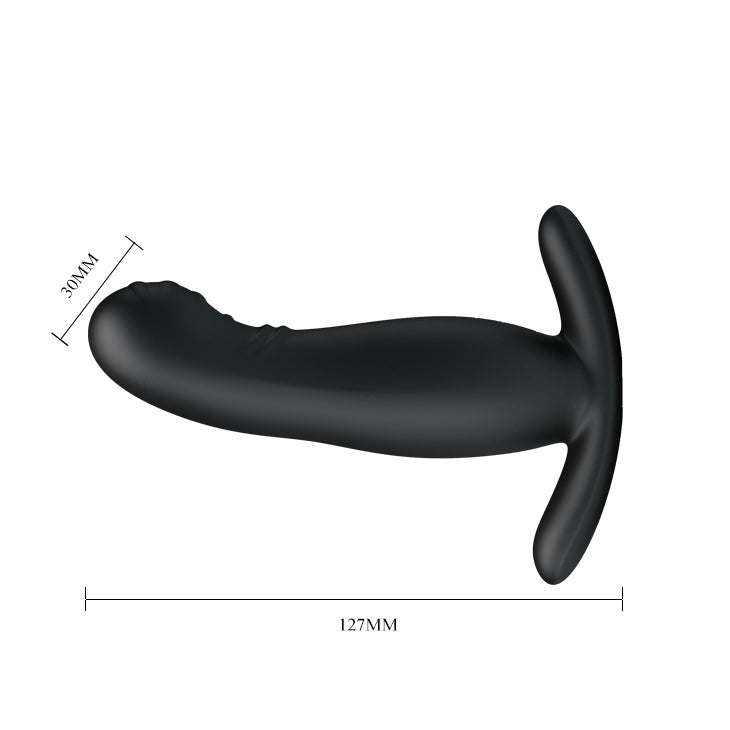 MR PLAY Prostate Massager - Black USB Rechargeable Prostate Massager with Flicking Tip - BI-040053-MR