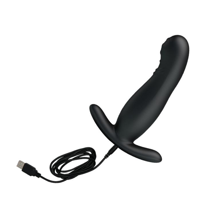 MR PLAY Prostate Massager - Black USB Rechargeable Prostate Massager with Flicking Tip - BI-040053-MR