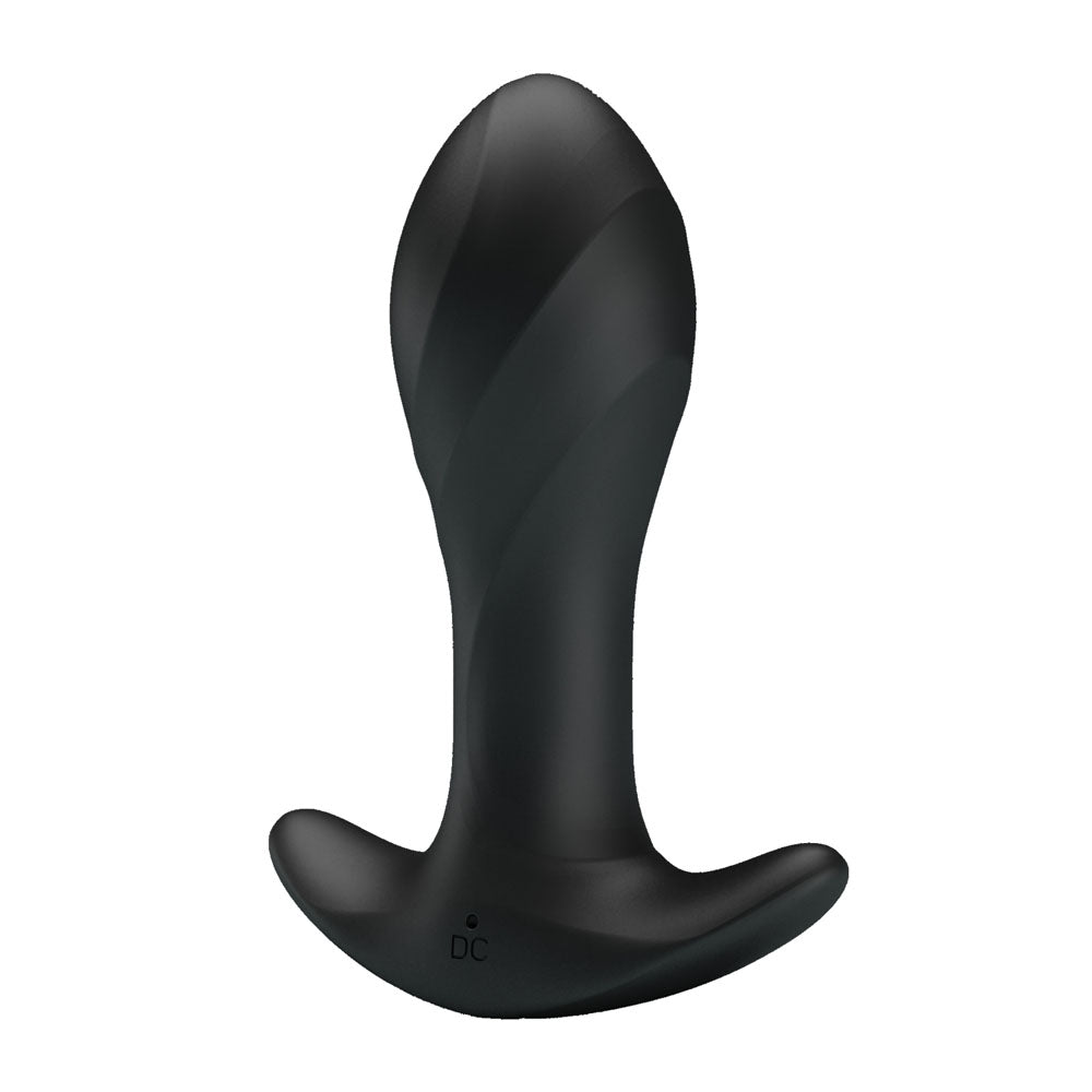 Party Up KEITH Vibrating Plug - Black 10.5 cm USB Rechargeable Vibrating Butt Plug - BI-040067-PU