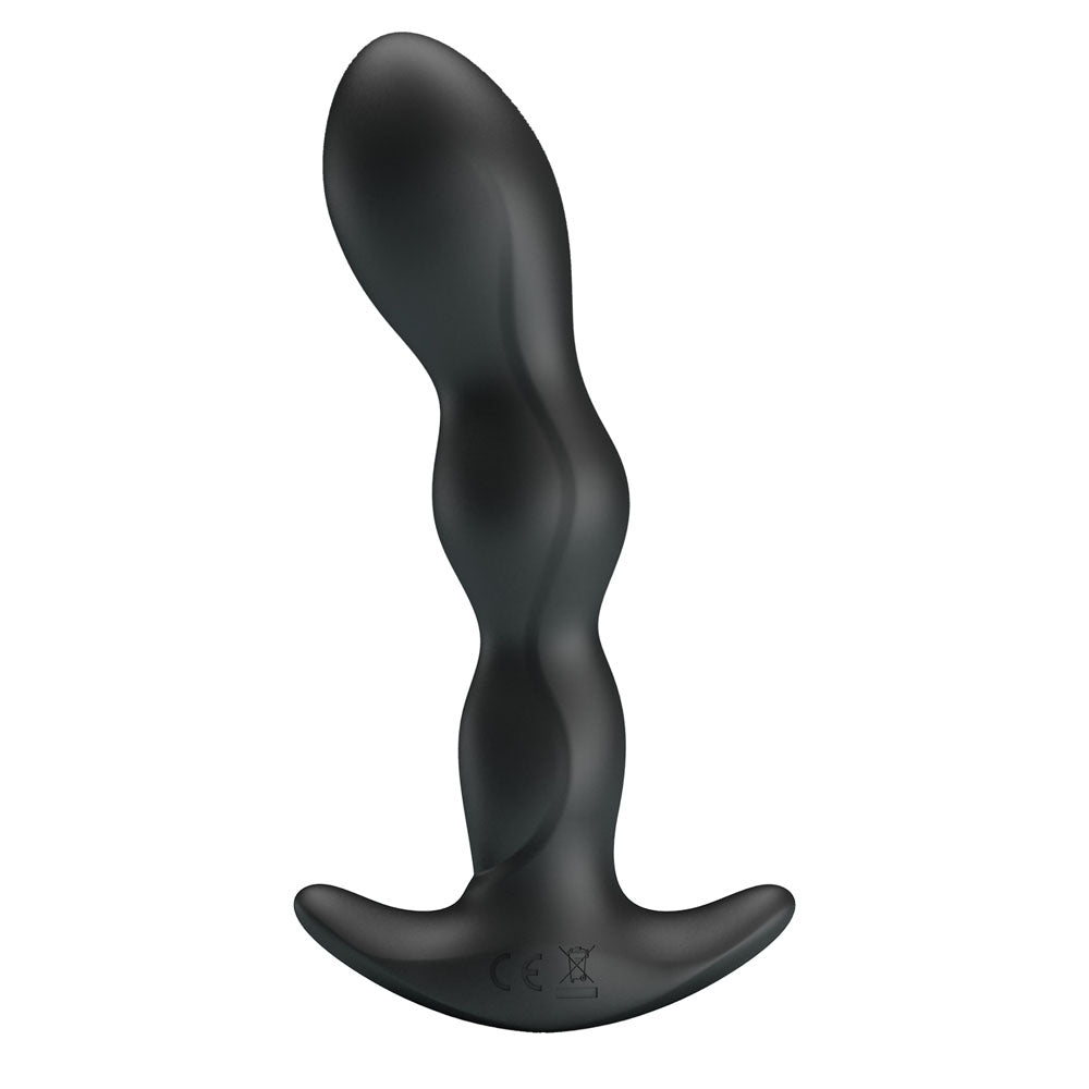 Party Up JIM Vibrating Plug - Black 14.5 cm USB Rechargeable Vibrating Butt Plug - BI-040068-PU