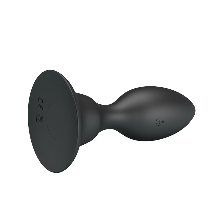 MR PLAY Vibrating Anal Plug - Black 10.8 cm USB Rechargeable Vibrating Butt Plug with Remote - BI-040076W-MR