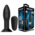 MR PLAY Rotation Beads Anal Plug - Black USB Rechargeable Beaded Butt Plug with Wireless Remote - BI-040079W-MR