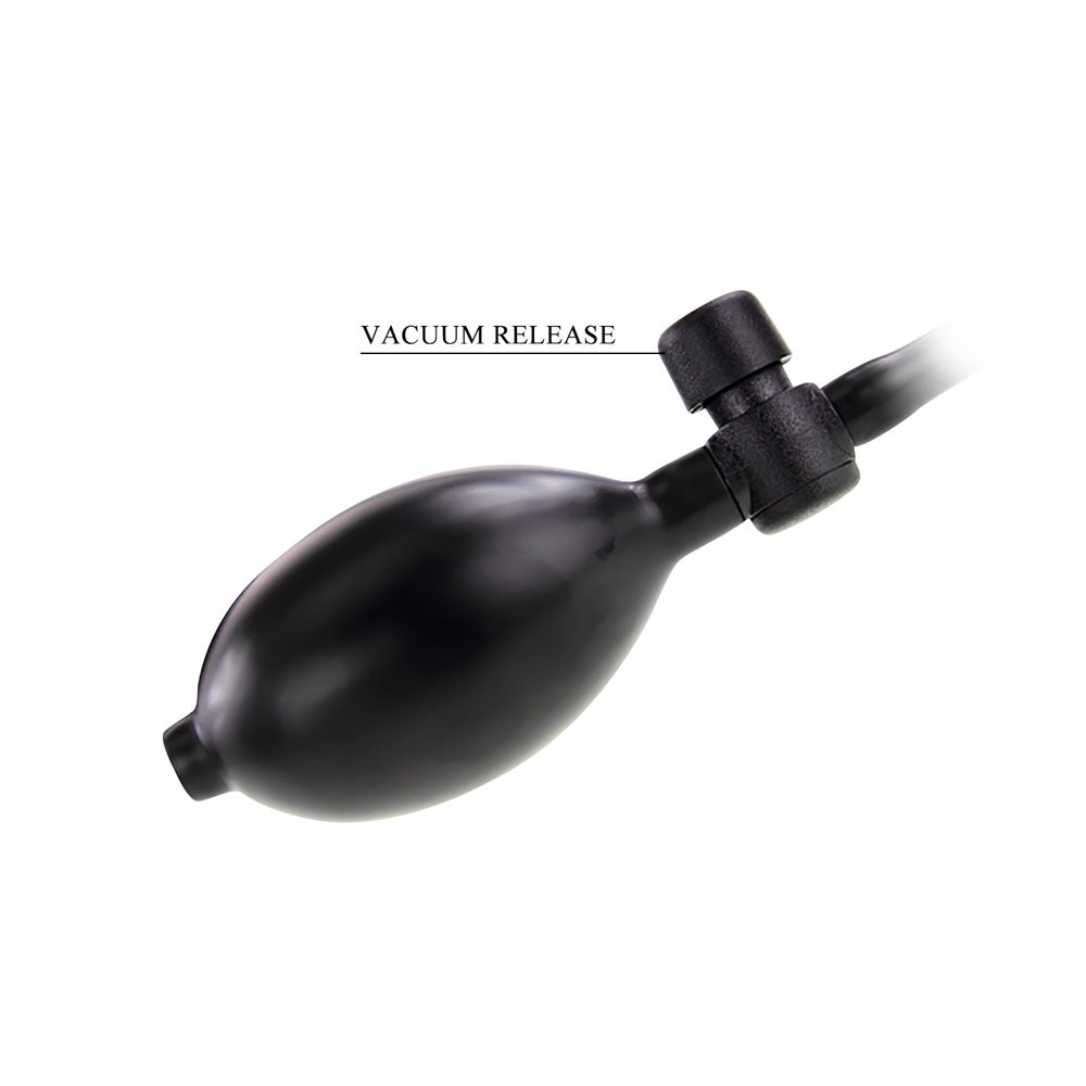 Party Up KEVIN Inflatable Butt Plug - Black 9.1 cm Inflatable Butt Plug - BI-040096Q-PU