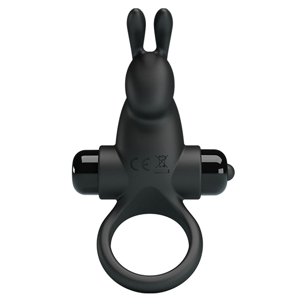 Party Up LARRY Vibrating Cock Ring - Black Vibrating Cock Ring - BI-210204-PU