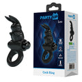 Party Up LEO Vibrating Cock Ring - Black Vibrating Cock Ring