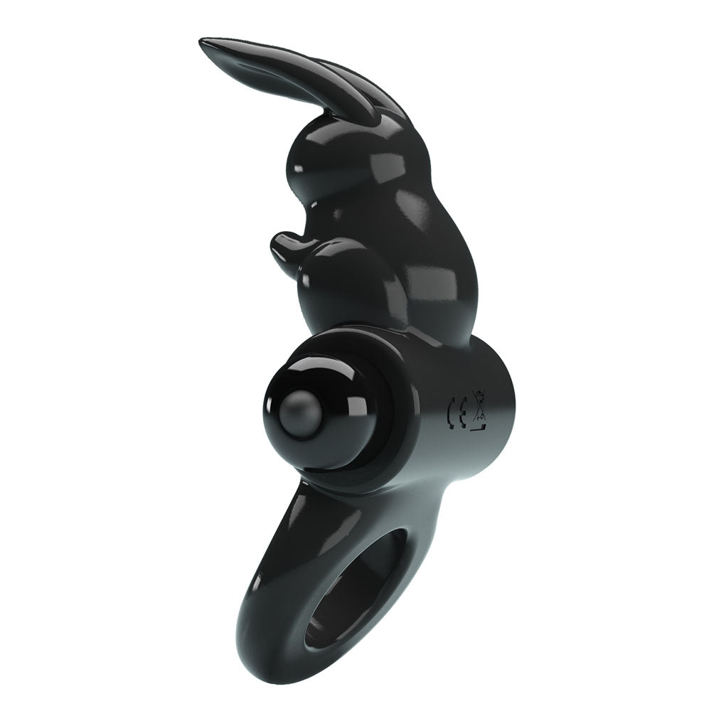 Party Up LEO Vibrating Cock Ring - Black Vibrating Cock Ring - BI-210245-PU