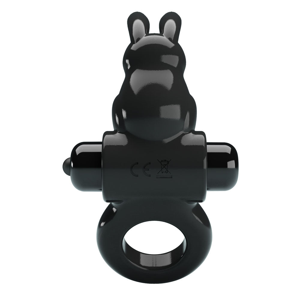Party Up LEO Vibrating Cock Ring - Black Vibrating Cock Ring - BI-210245-PU