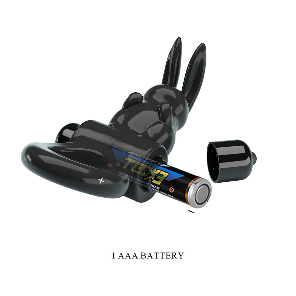 Party Up LEO Vibrating Cock Ring - Black Vibrating Cock Ring - BI-210245-PU