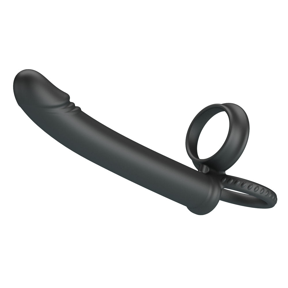 Party Up MARTIN Double Penetrator - Black Cock & Ball Rings with Double Penetrator - BI-210332-PU