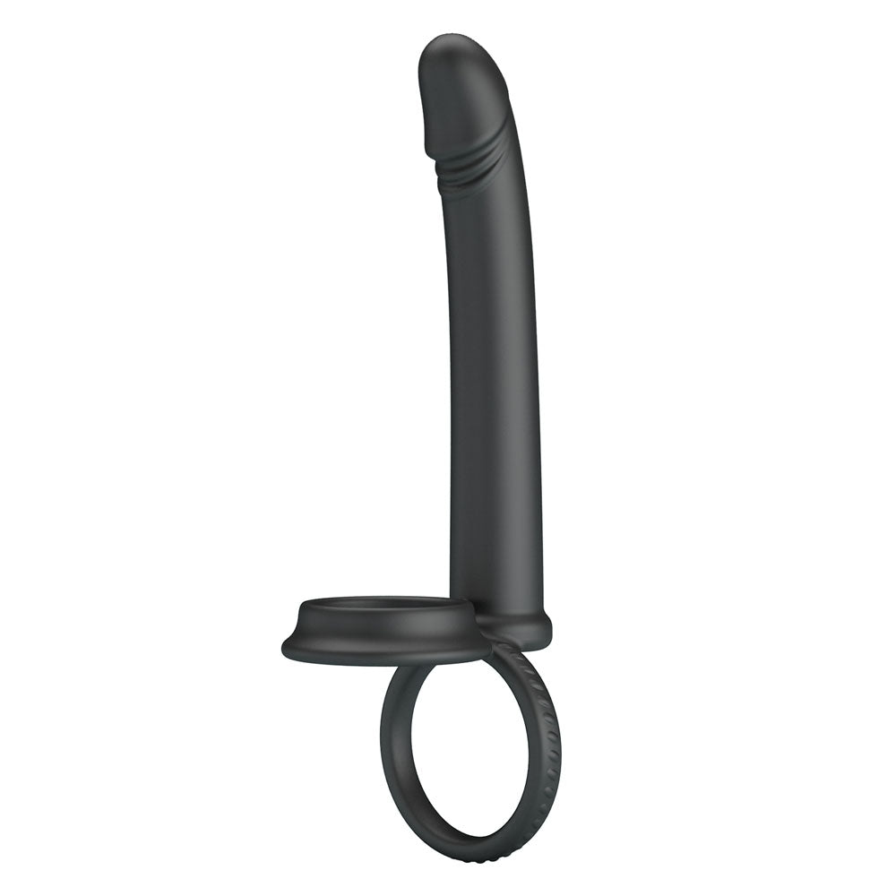 Party Up MARTIN Double Penetrator - Black Cock & Ball Rings with Double Penetrator - BI-210332-PU