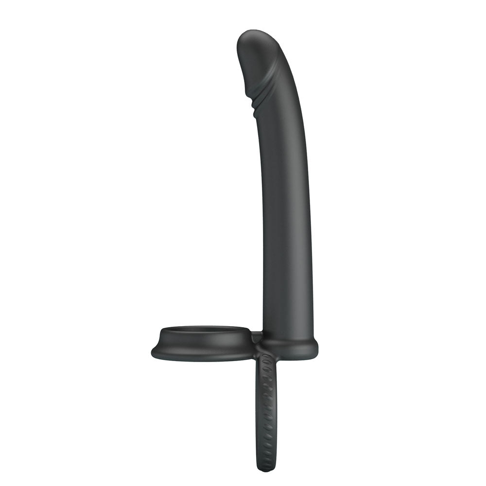 Party Up MARTIN Double Penetrator - Black Cock & Ball Rings with Double Penetrator - BI-210332-PU