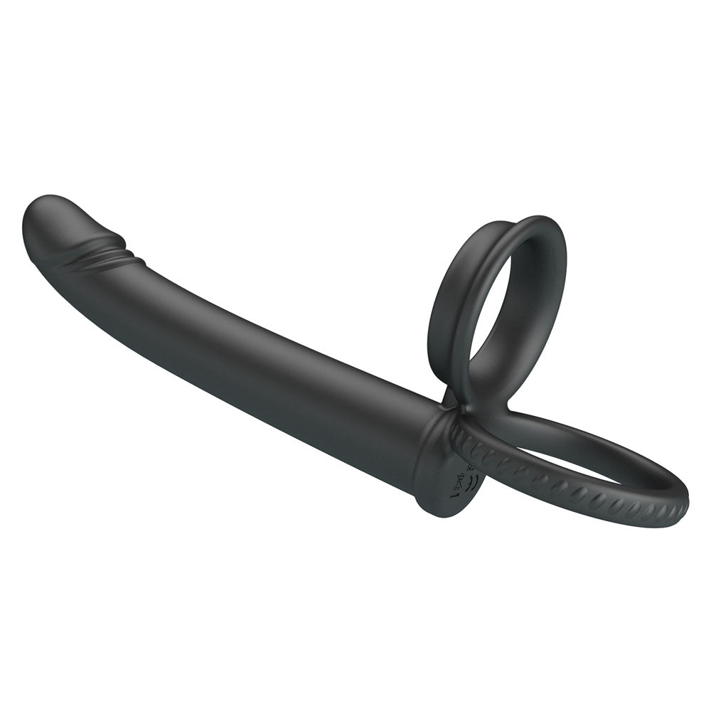 Party Up MARTIN Double Penetrator - Black Cock & Ball Rings with Double Penetrator - BI-210332-PU