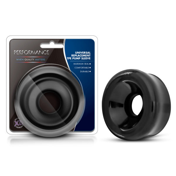 Performance Universal Replacement TPE Pump Sleeve - Black Penis Pump Sleeve - BL-010325