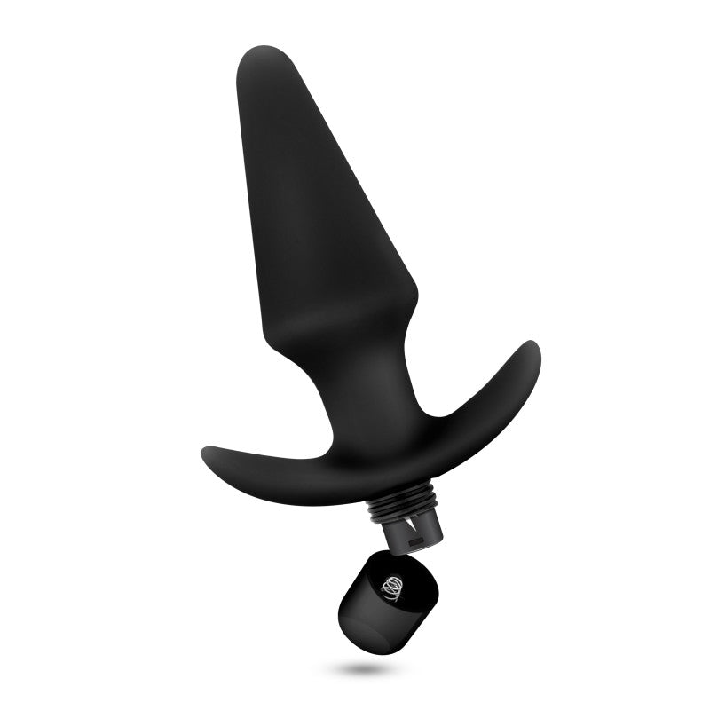 Anal Adventures Platinum Vibrating Plug - Black 12.7 cm (5'') Vibrating Butt Plug - BL-10595