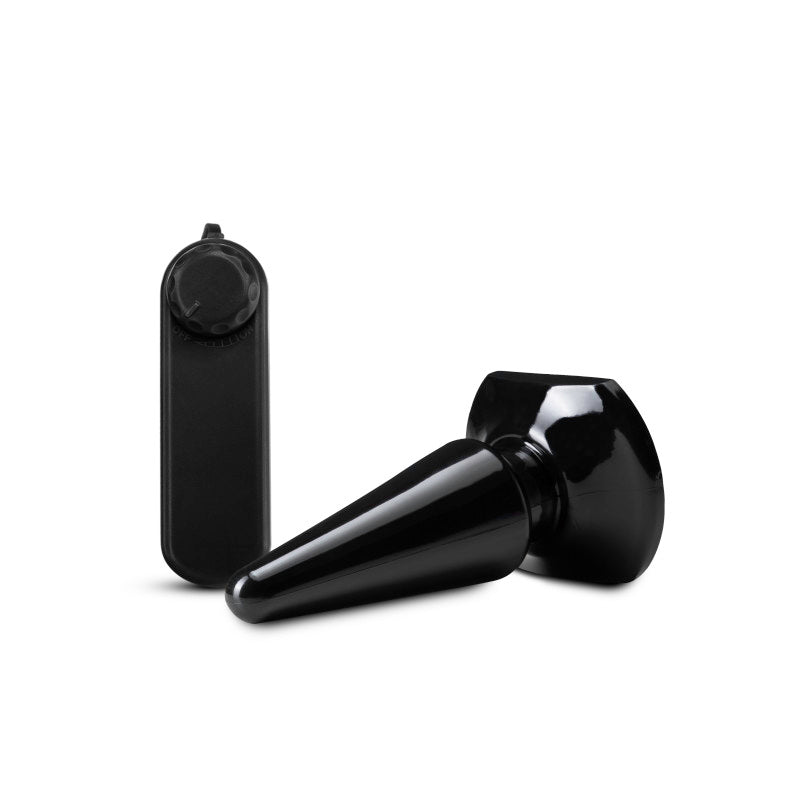 Anal Adventures Basic Vibrating Anal Pleaser - Black 10.1 cm Vibrating Butt Plug - BL-10605