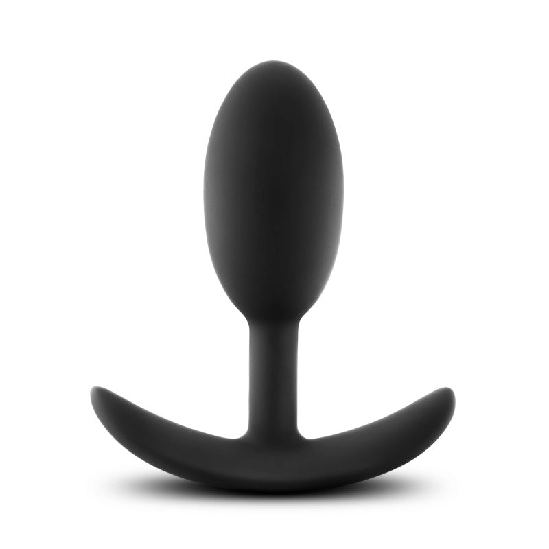 Anal Adventures Platinum Vibra Slim Plug - Black 10.1 cm Butt Plug with Internal Ball - BL-11875