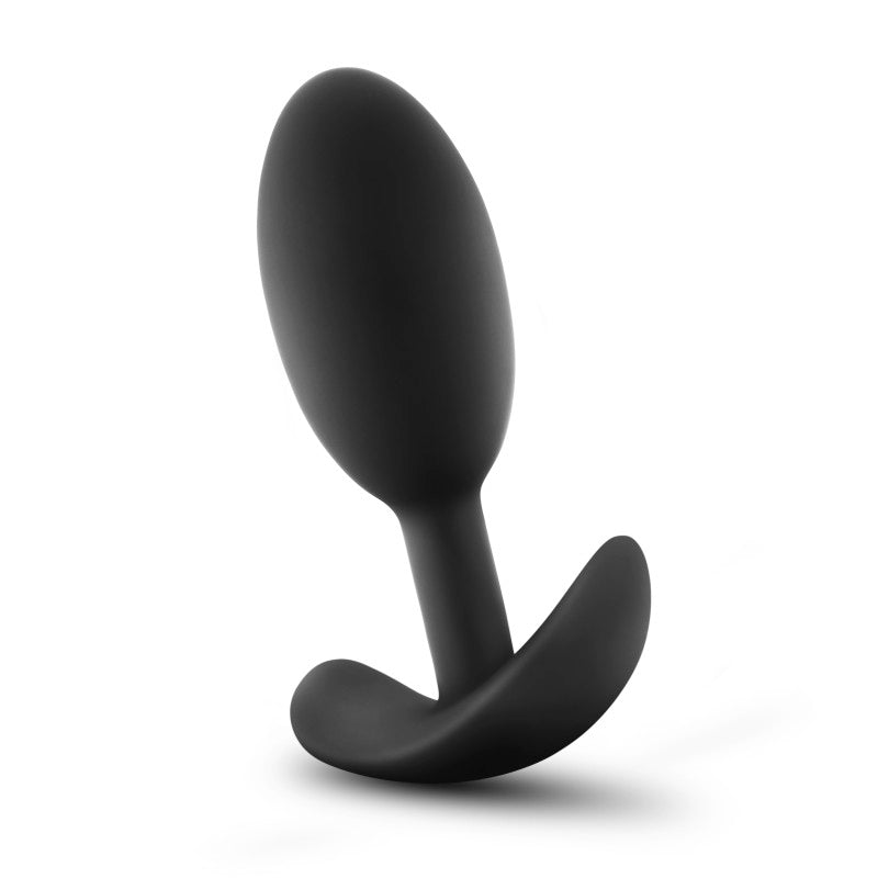 Anal Adventures Platinum Vibra Slim Plug - Black 10.1 cm Butt Plug with Internal Ball - BL-11875