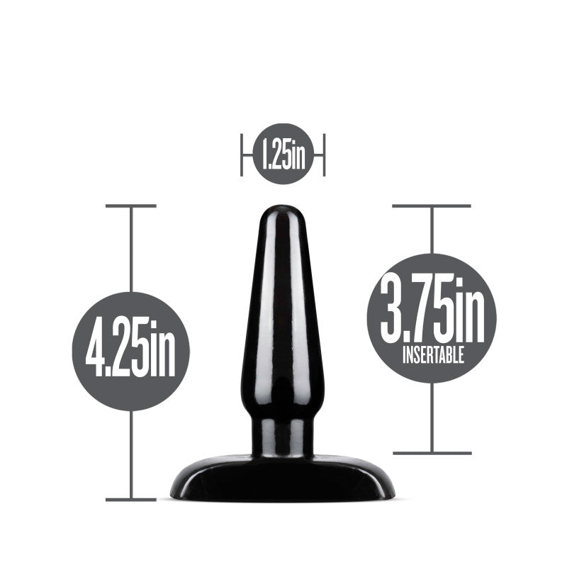 Anal Adventures Basic Anal Plug - Small - Black 10.8 cm Butt Plug - BL-18615