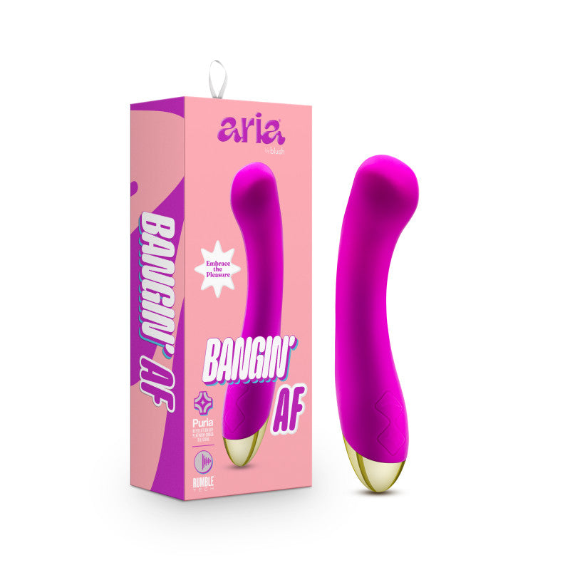 Aria Bangin' AF - Purple 18.4 cm USB Rechargeable Vibrator - BL-21201