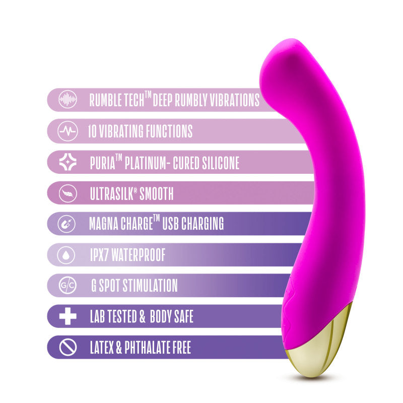 Aria Bangin' AF - Purple 18.4 cm USB Rechargeable Vibrator - BL-21201