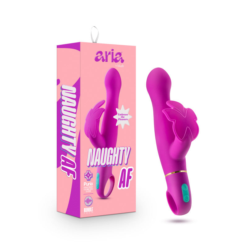 Aria Naughty AF - Plum 18.4 cm Butterfly Vibrator - BL-21801