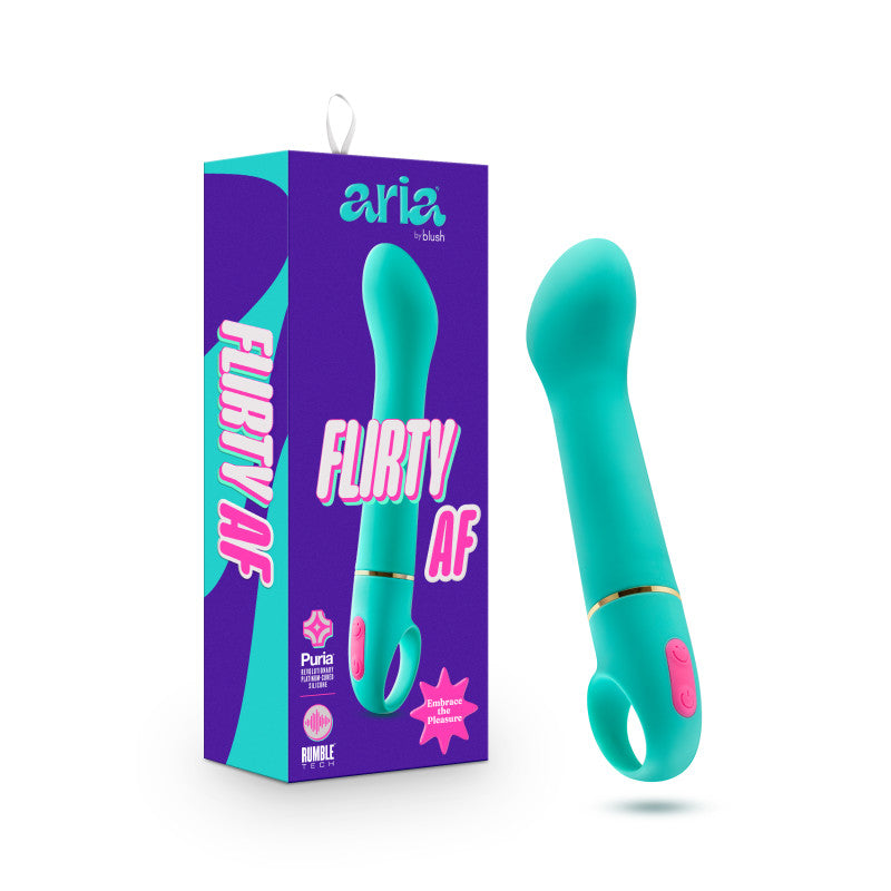 Aria Flirty AF - Teal 16.5 cm Vibrator - BL-21922