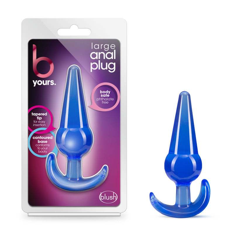 B Yours Large Anal Plug - Blue 12.2 cm Butt Plug - BL-24212