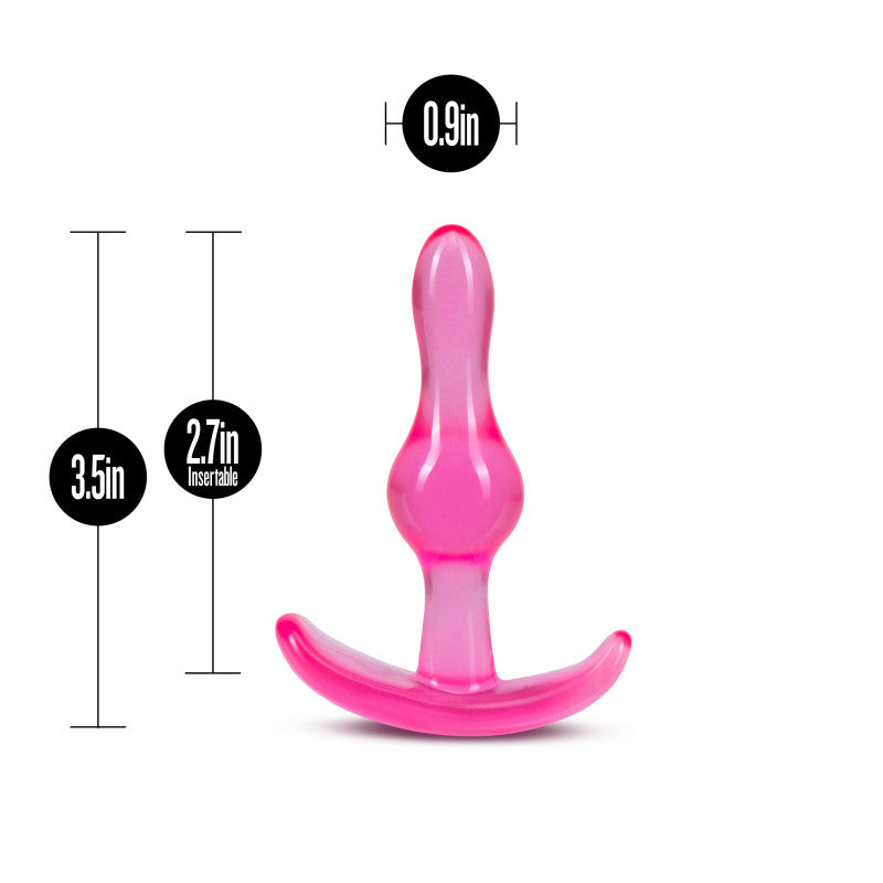 B Yours Curvy Anal Plug - Pink 8.9 cm Butt Plug - BL-24510