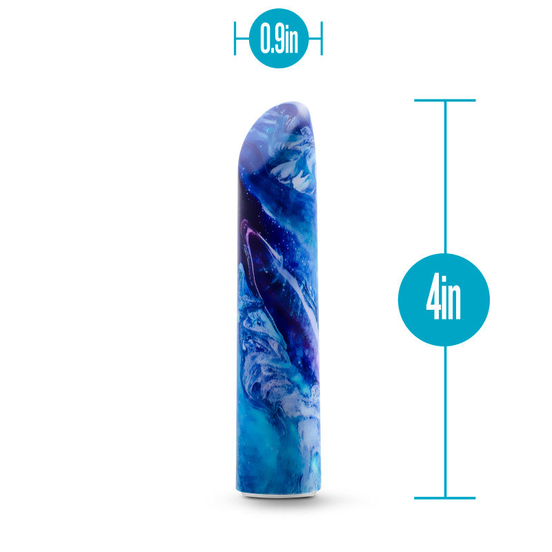 Limited Addiction Mesmerize - Power Vibe - Azure Blue 10.2 cm USB Rechargeable Bullet - BL-27512