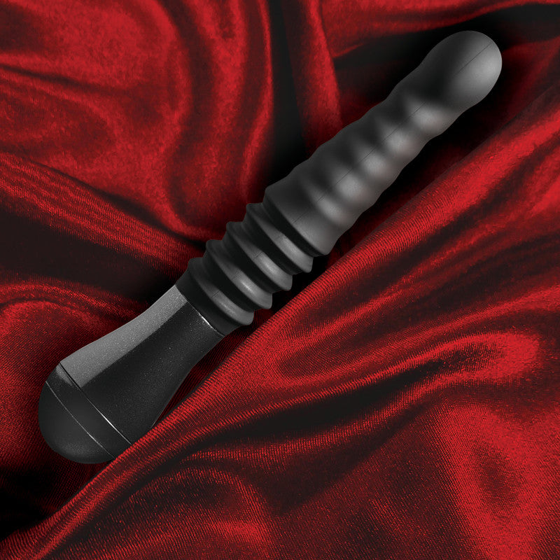 Temptasia Lazarus Thrusting Dildo - Black 25.4 cm USB Rechargeable Thrusting Dildo - BL-29985
