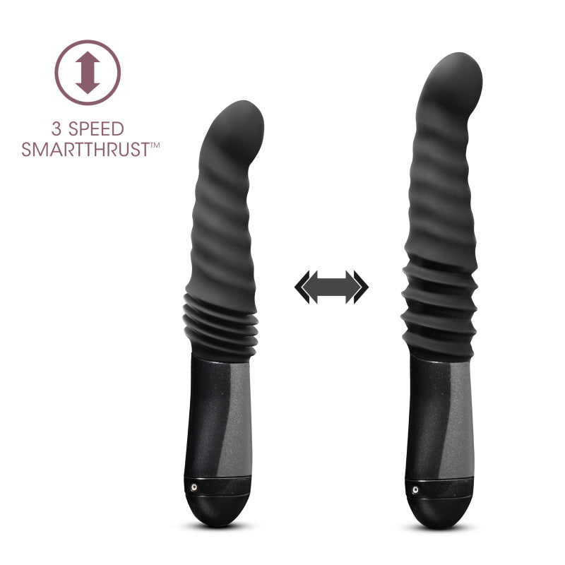 Temptasia Lazarus Thrusting Dildo - Black 25.4 cm USB Rechargeable Thrusting Dildo - BL-29985