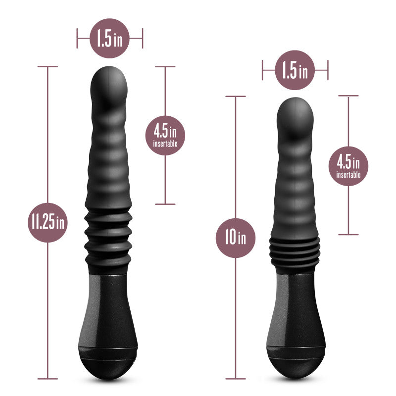 Temptasia Lazarus Thrusting Dildo - Black 25.4 cm USB Rechargeable Thrusting Dildo - BL-29985