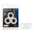 Performance VS2 Pure Premium Silicone Cockrings - Glow In Dark Small Cock Rings - Set of 3 - BL-70819