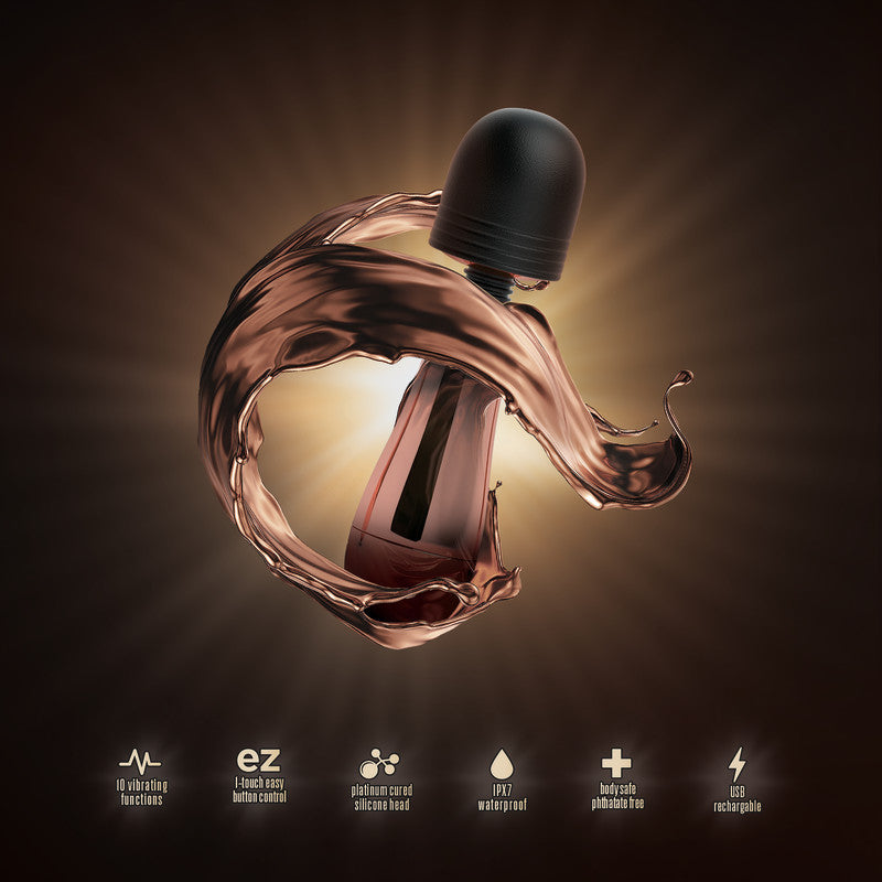 Lush Chloe - Rose Gold USB Rechargeable Mini Massager Wand - BL-76123