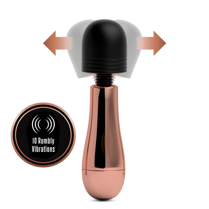 Lush Chloe - Rose Gold USB Rechargeable Mini Massager Wand - BL-76123